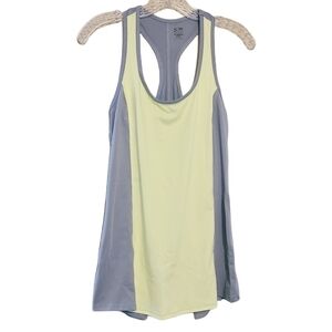 Champion | Women's Yellow & Gray DuoDry Racerback Tank Top (Size Medium)